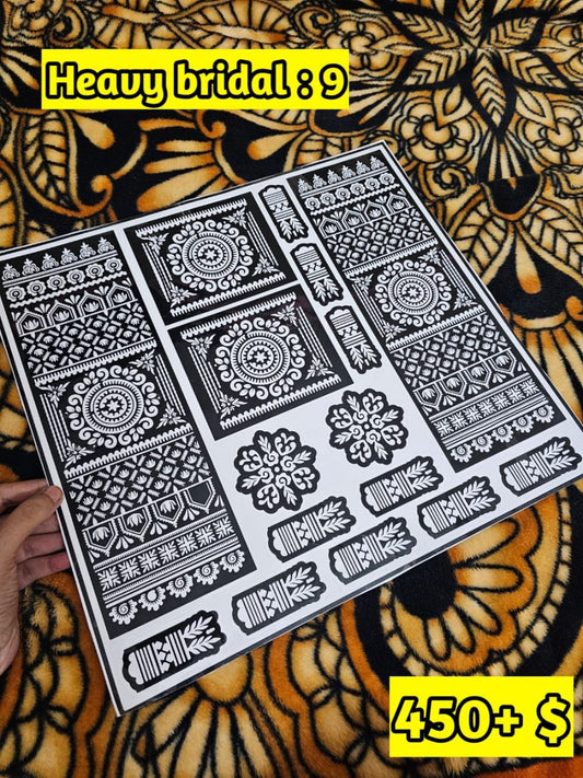 Heavy Bridal HB9 Mehindi Sticker (Only Sticker)