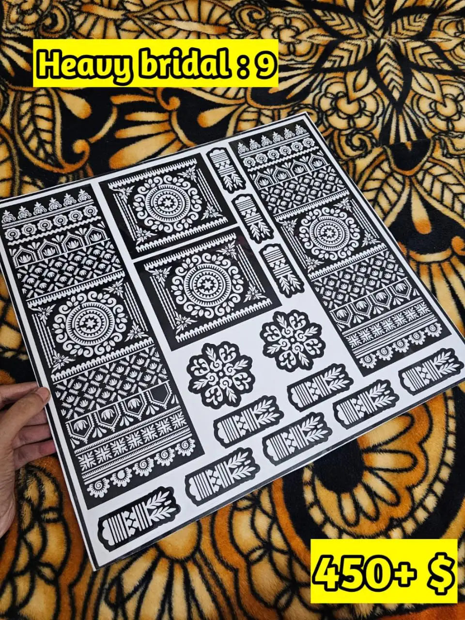 Heavy Bridal HB9 Mehindi Sticker (Only Sticker)