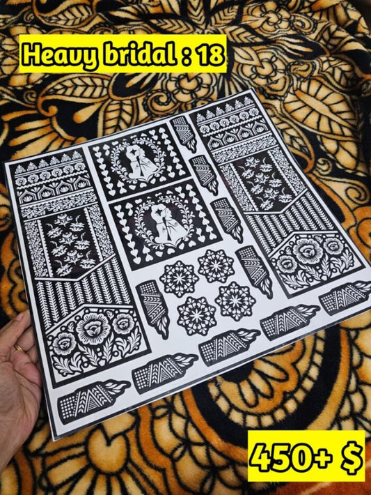 Heavy Bridal HB18 Mehindi Sticker (Only Sticker)