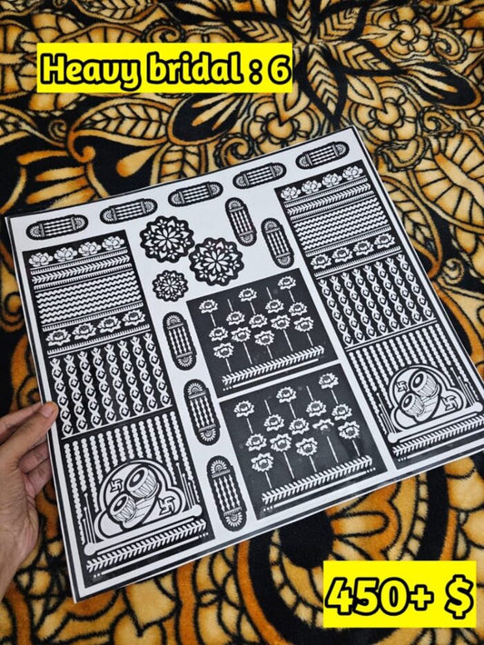 Heavy Bridal HB6 Mehindi Sticker (Only Sticker)