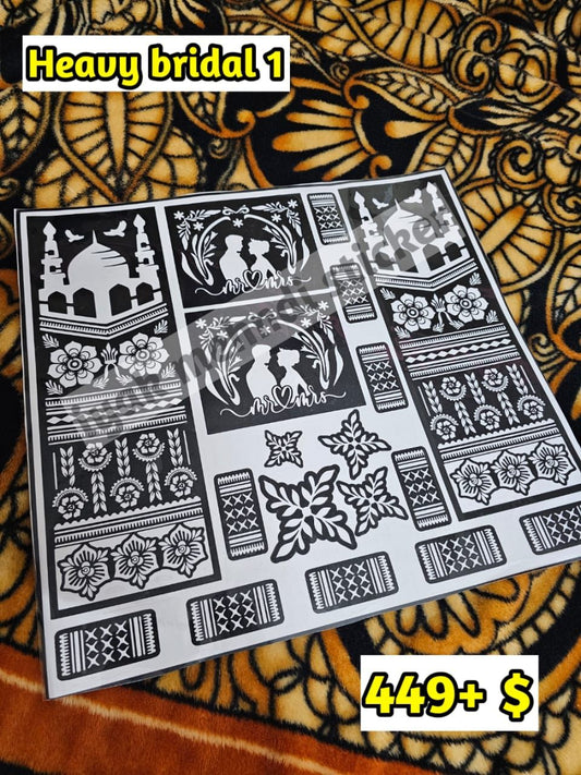 Heavy Bridal HB1 Mehindi Stickers (Only Sticker)