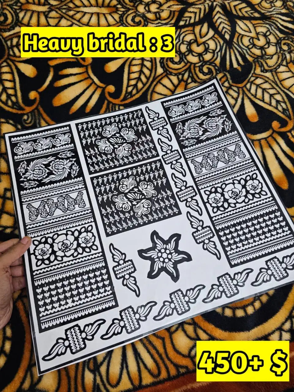 Heavy Bridal HB3 Mehindi Sticker (Only Sticker)