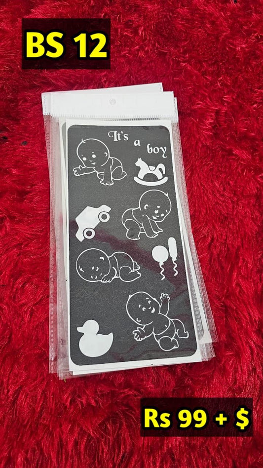 Semi Baby Shower BS12 Mehindi Sticker (Only Sticker)