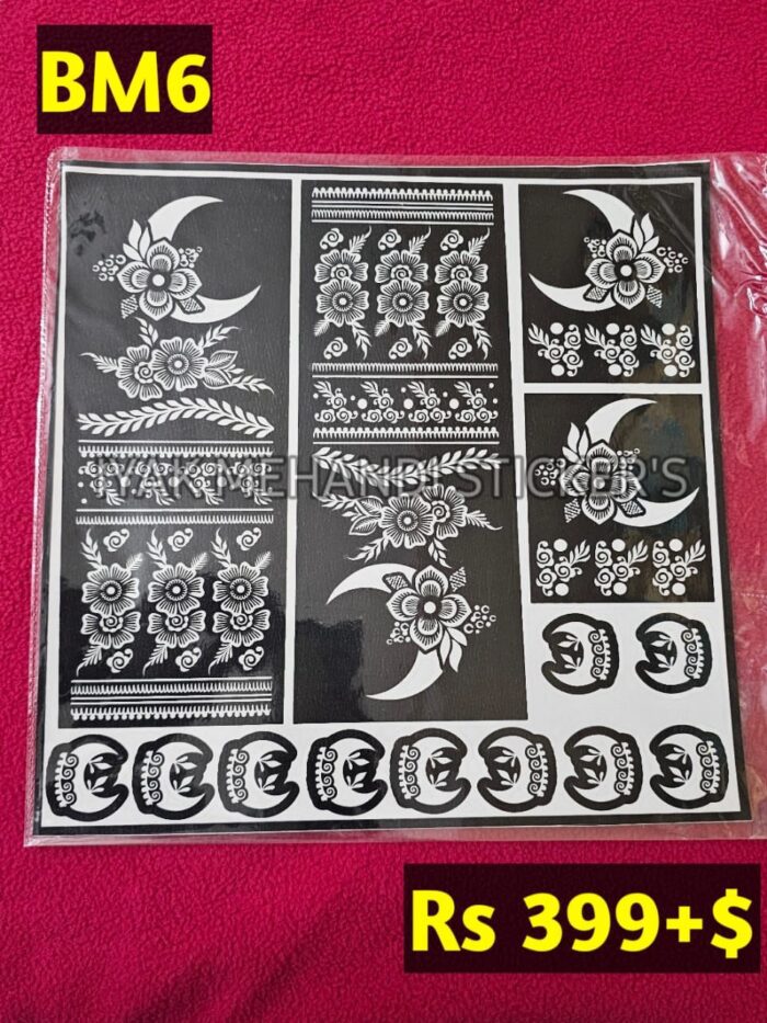 Bridal BM6 Mehindi Sticker (Only Sticker)