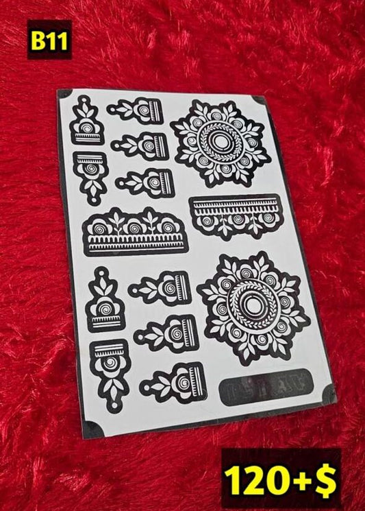 Semi Bridal B11 Mehindi Sticker (Only Sticker)