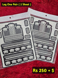 Semi Bridal Leg Mehindi Sticker L1 (Only Sticker)