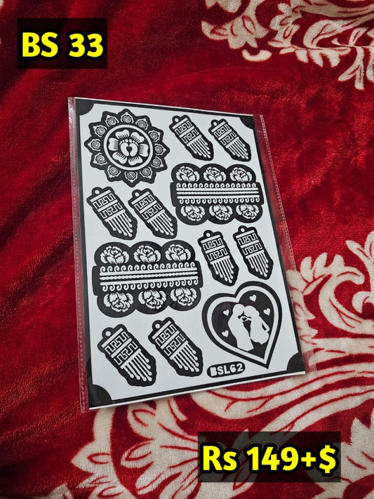 Baby Shower BS33 Mehindi Sticker ( Only Sticker )