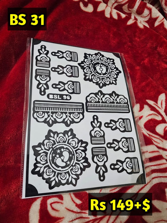 Baby Shower BS31 Mehindi Sticker ( Only Sticker )
