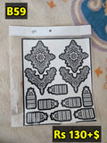 Semi Bridal B59 Mehindi Sticker(Only Sticker)