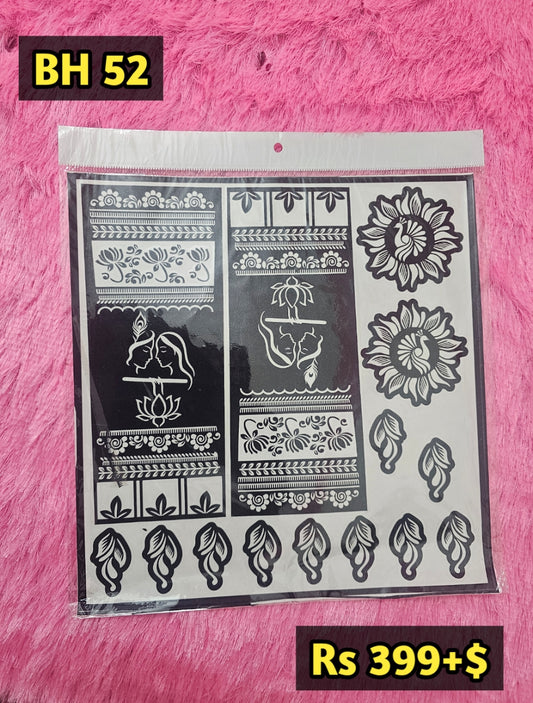 Bridal BH52 Mehindi Sticker (Only Sticker)