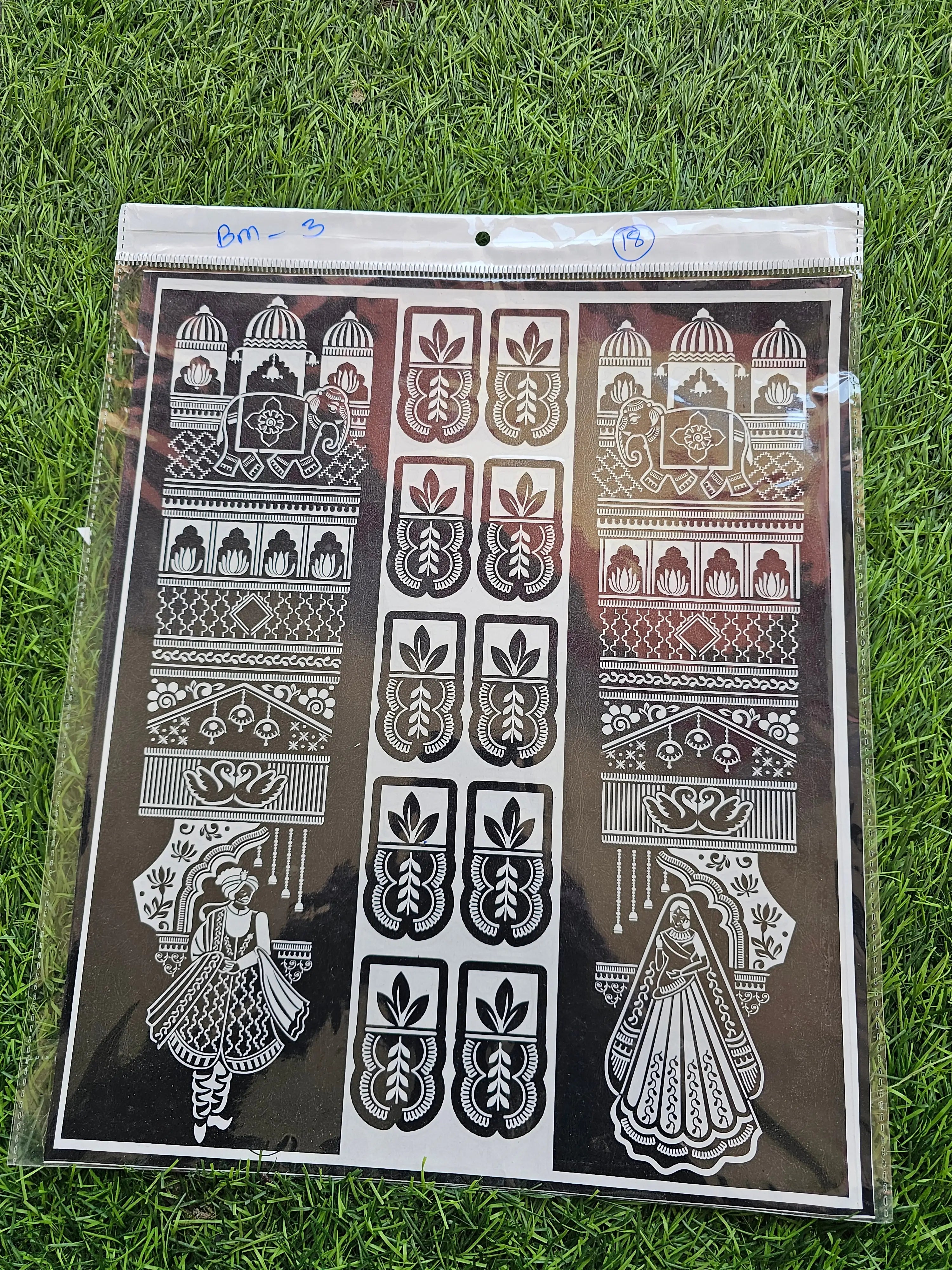 Bridal BM3 Mehindi Sticker (Only Sticker)