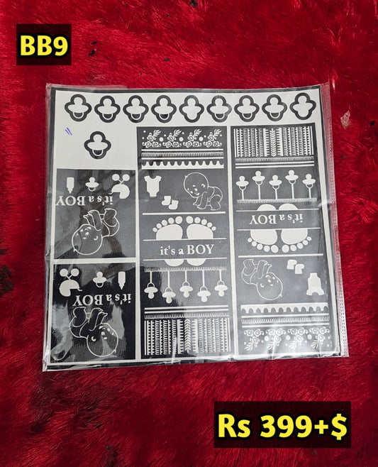Baby Shower BB9 Mehindi Sticker (Only Sticker)