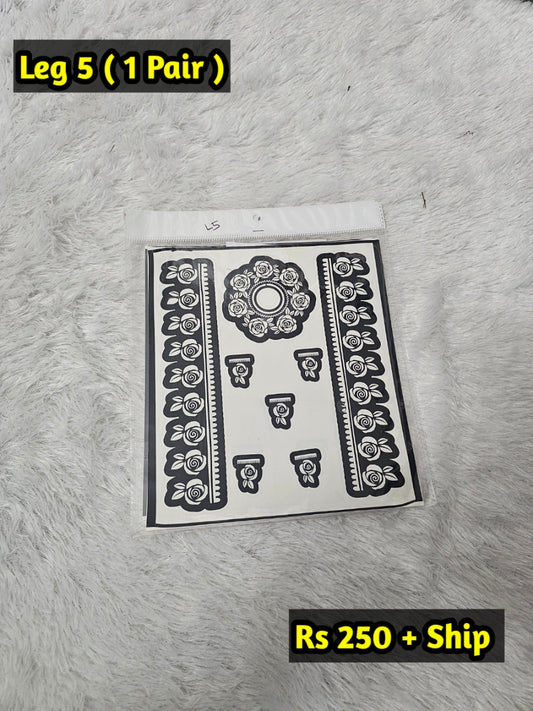 Semi Bridal Leg Mehindi Sticker L5 (Only Sticker)