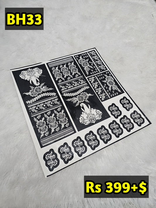 Bridal BH33 Mehindi Sticker (Only Sticker)