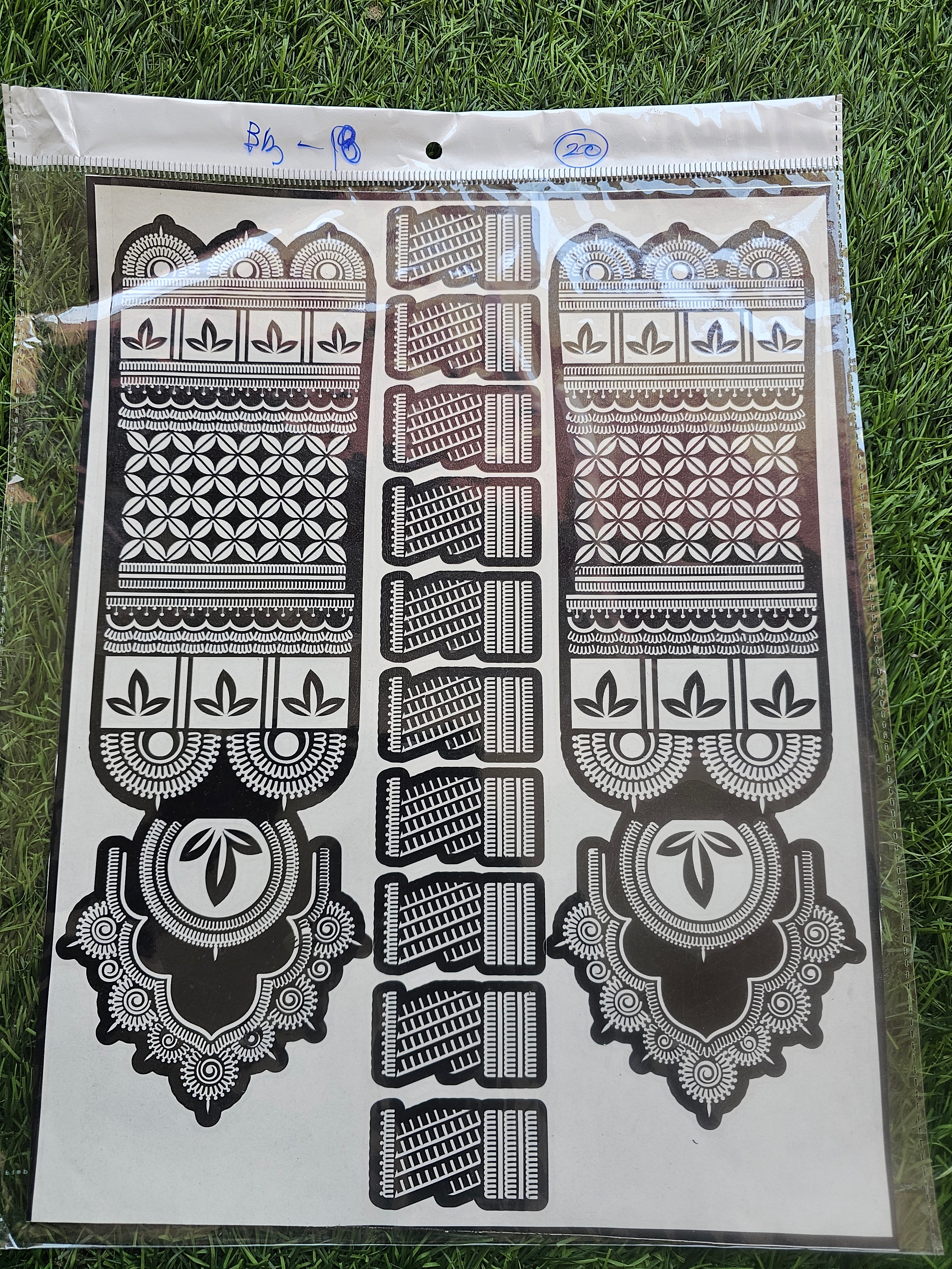 Bridal BM18 Mehindi Sticker (Only Sticker)