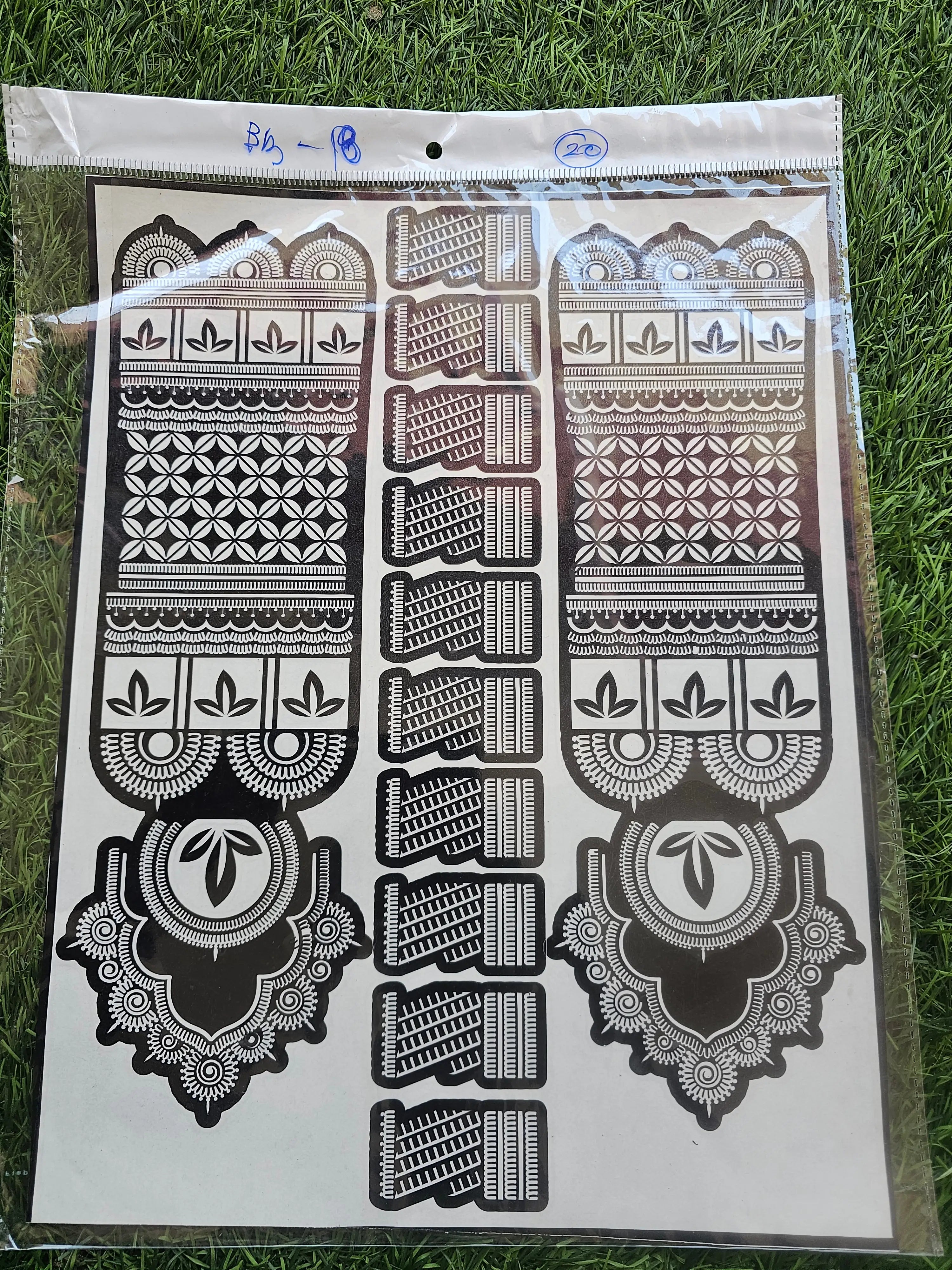 Bridal BM18 Mehindi Sticker (Only Sticker)