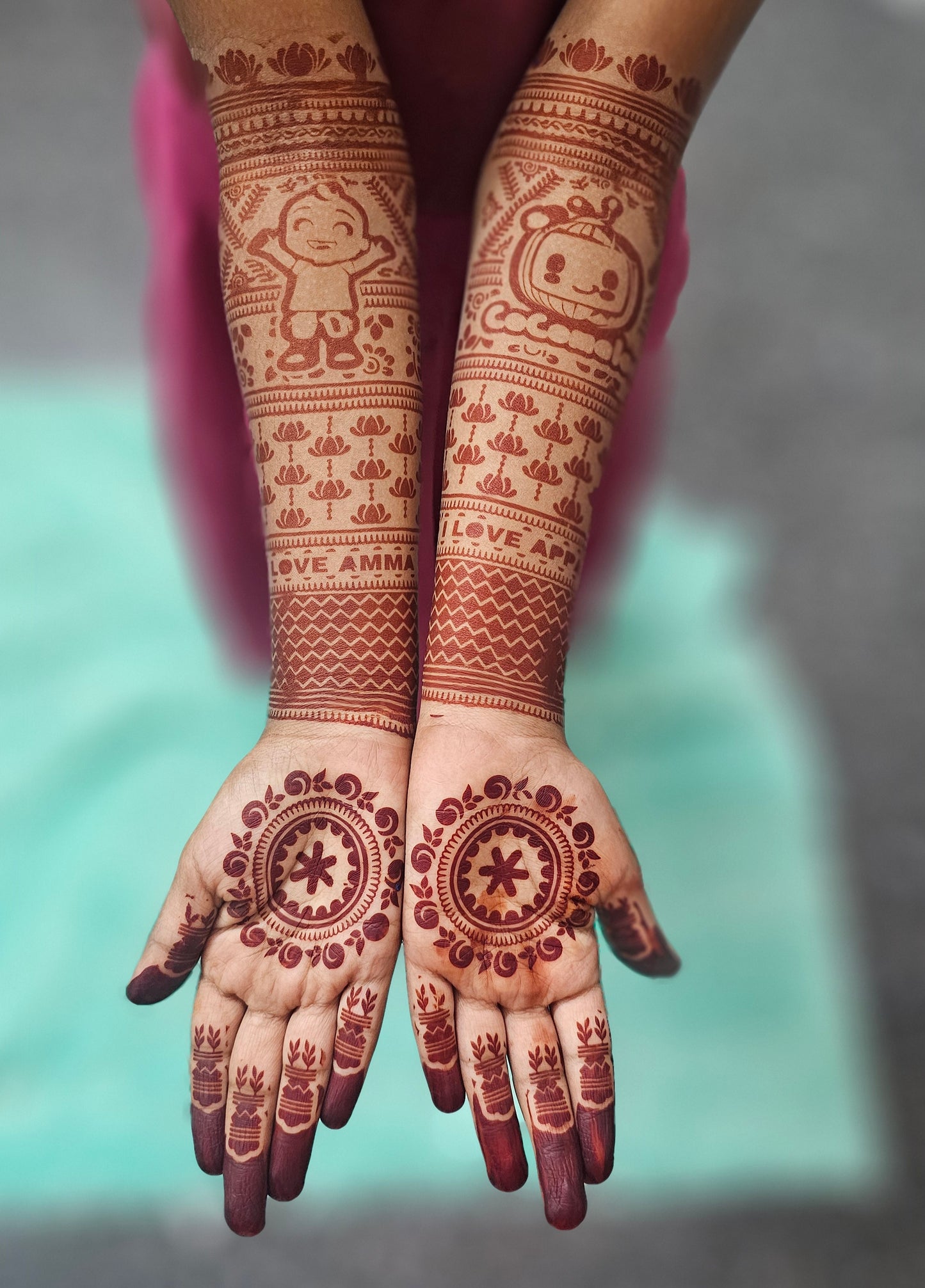 Kids Full Hand Mehindi Sticker KFH1 (Only Sticker) CD50