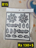 Semi Bridal B15 Mehindi Sticker(Only Sticker)