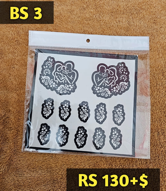 Semi Babyshower BS3 Mehindi Sticker (Only Sticker)