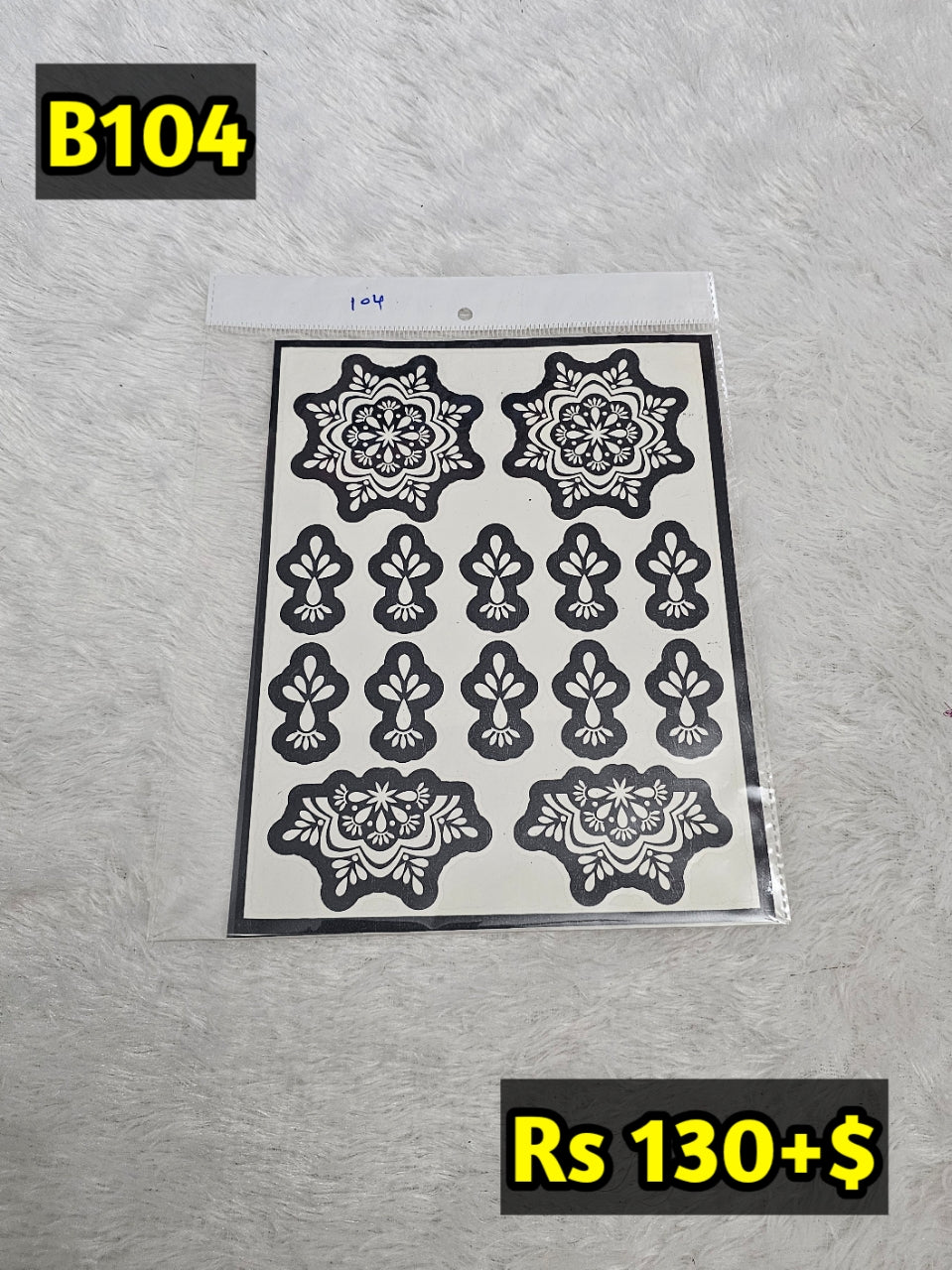 Semi Bridal B104 Mehindi Sticker (Only Sticker)