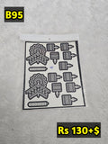 Semi Bridal B95 Mehindi Sticker (Only Sticker)
