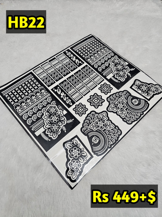 Heavy Bridal HB22 Mehindi Sticker (Only Sticker)