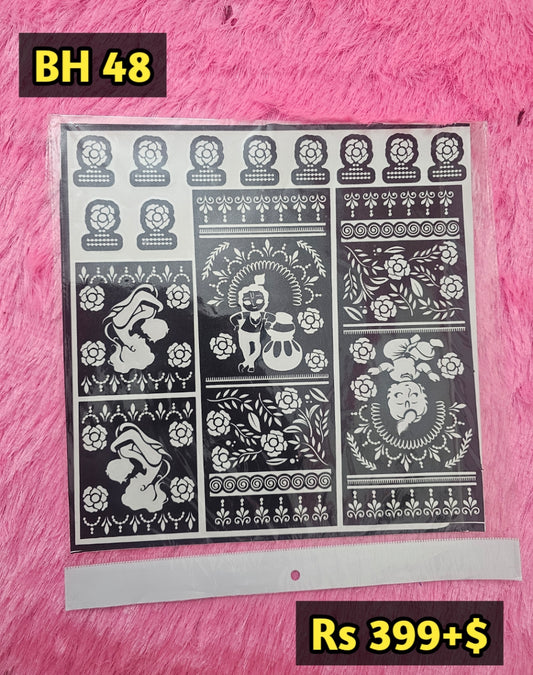 Bridal BH48 Mehindi Sticker (Only Sticker)