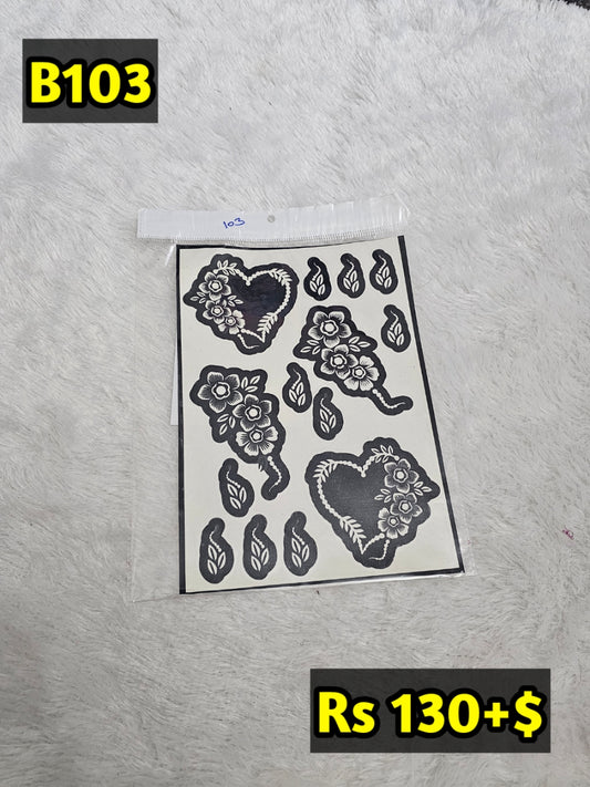 Semi Bridal B103 Mehindi Sticker (Only Sticker)