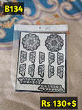 Semi Bridal B134 Mehindi Sticker (Only Sticker)