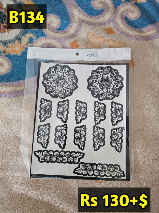 Semi Bridal B134 Mehindi Sticker (Only Sticker)