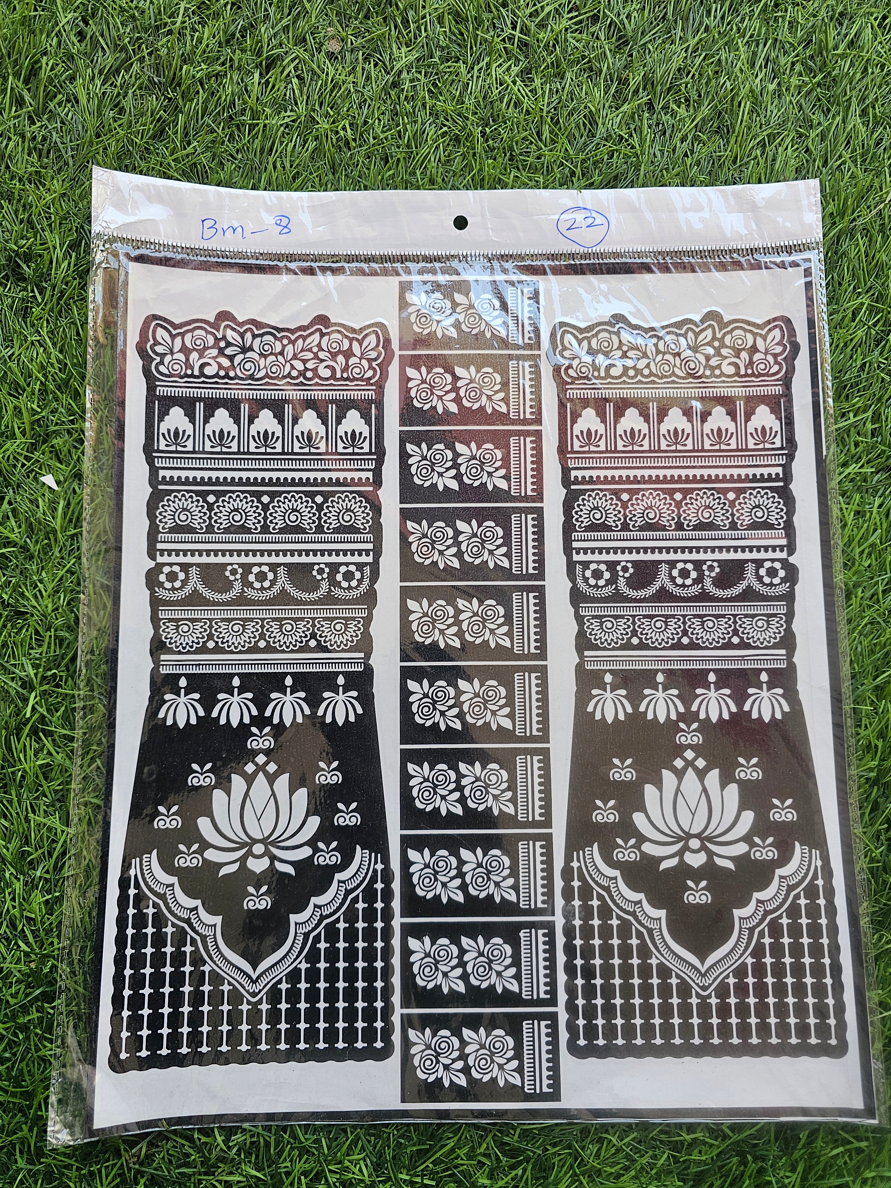 Bridal BM8 Mehindi Sticker (Only Sticker)