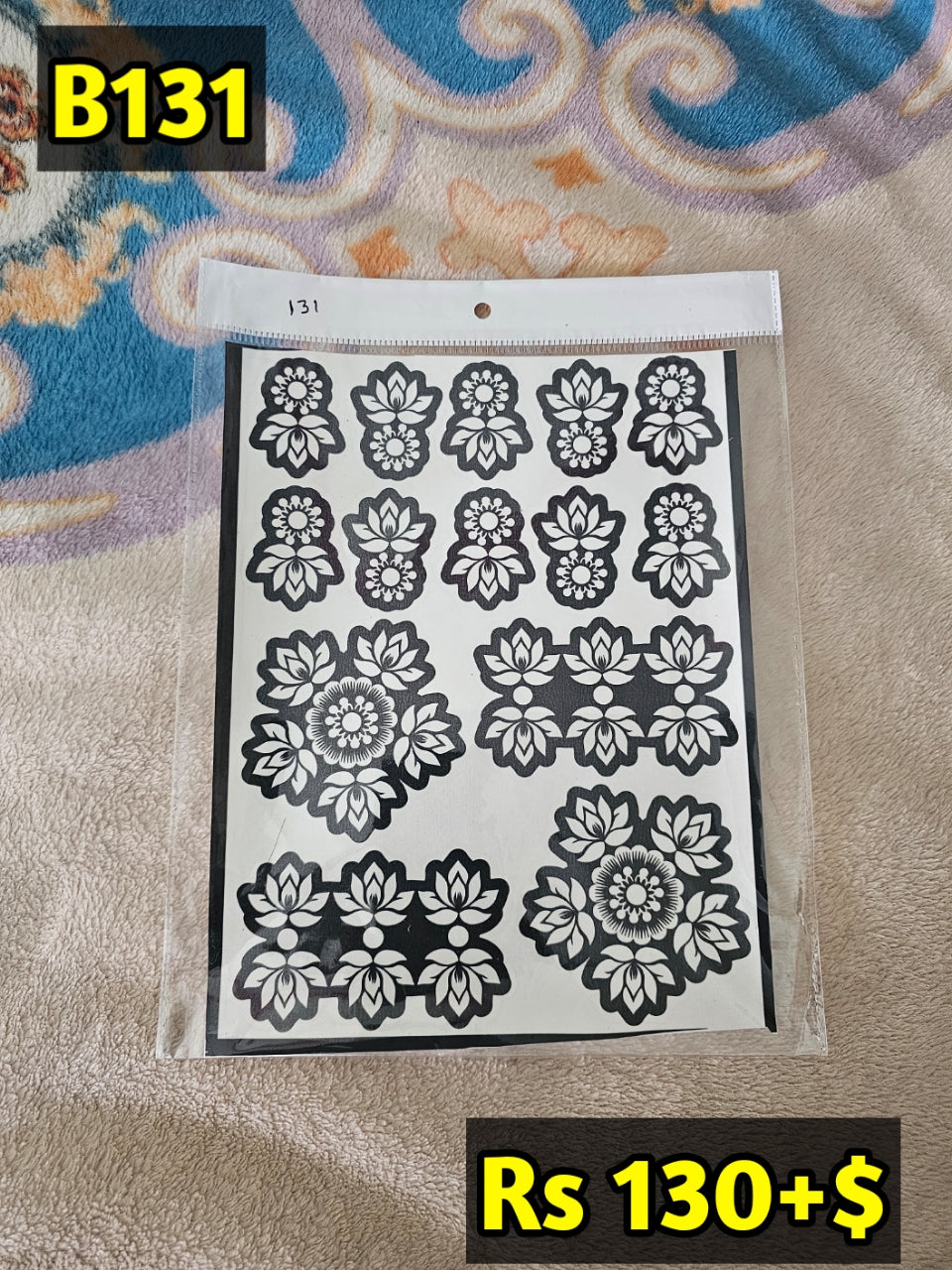Semi Bridal B131 Mehindi Sticker (Only Sticker)