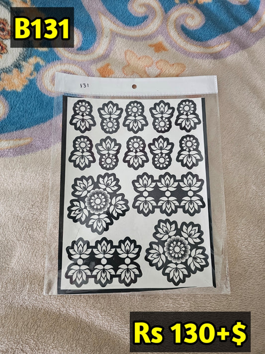 Semi Bridal B131 Mehindi Sticker (Only Sticker)