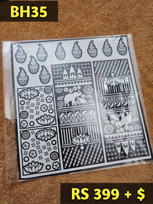 Bridal BH35 Mehindi Sticker (Only Sticker)