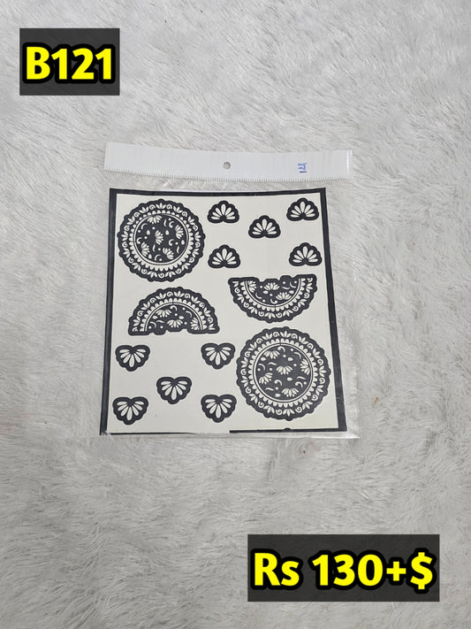 Semi Bridal B121 Mehindi Sticker (Only Sticker)