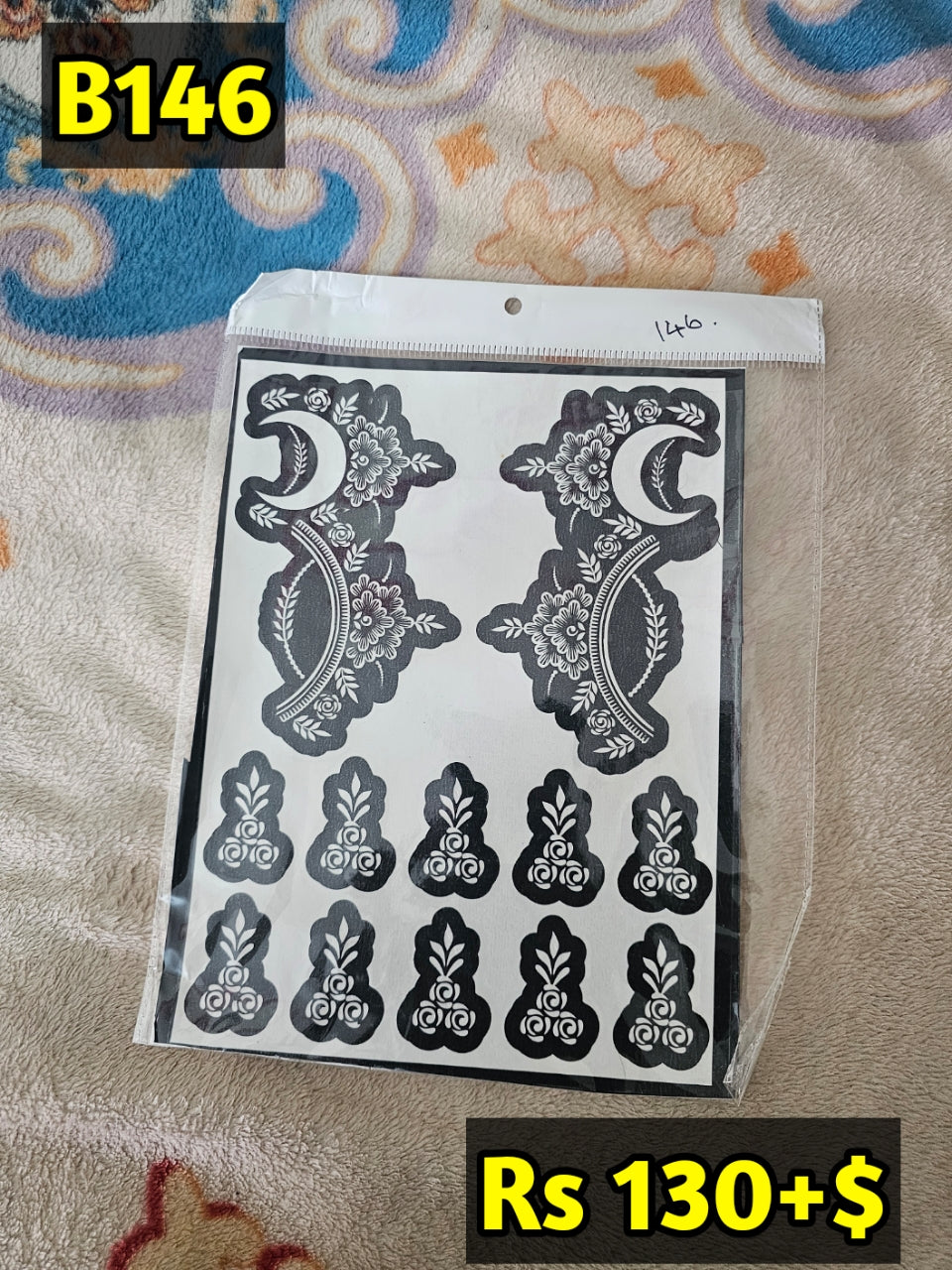Semi Bridal B146 Mehindi Sticker (Only Sticker)