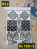 Semi Bridal B52 Mehindi Sticker(Only Sticker)