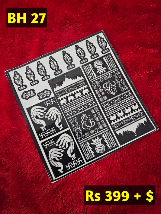 Bridal BH27 Mehindi Sticker (Only Sticker)