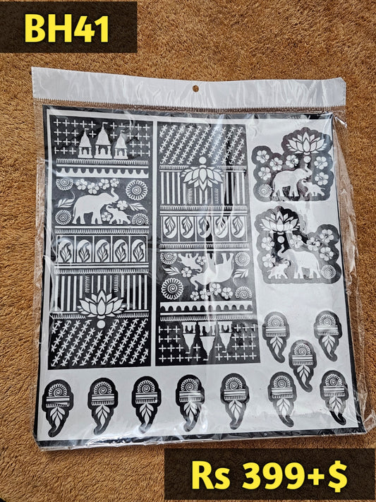 Bridal BH41 Mehindi Sticker (Only Sticker)