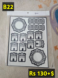 Semi Bridal B22 Mehindi Sticker(Only Sticker)