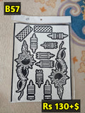 Semi Bridal B57 Mehindi Sticker(Only Sticker)