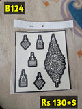 Semi Bridal B124 Mehindi Sticker (Only Sticker)