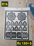 Semi Bridal B16 Mehindi Sticker(Only Sticker)