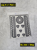 Semi Bridal Leg Mehindi Sticker L9 (Only Sticker)