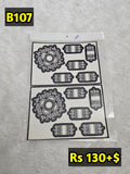 Semi Bridal B107 Mehindi Sticker (Only Sticker)