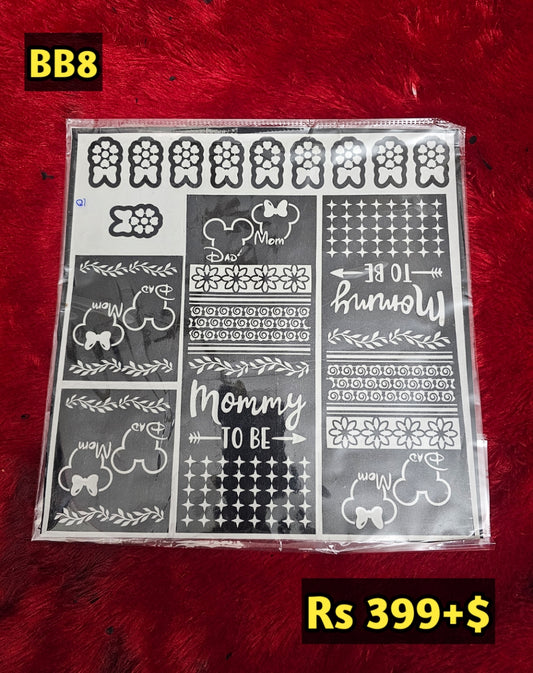 Baby Shower BB8 Mehindi Sticker (Only Sticker)