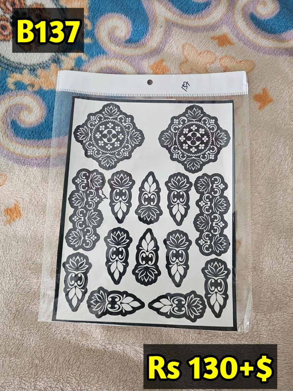 Semi Bridal B137 Mehindi Sticker (Only Sticker)