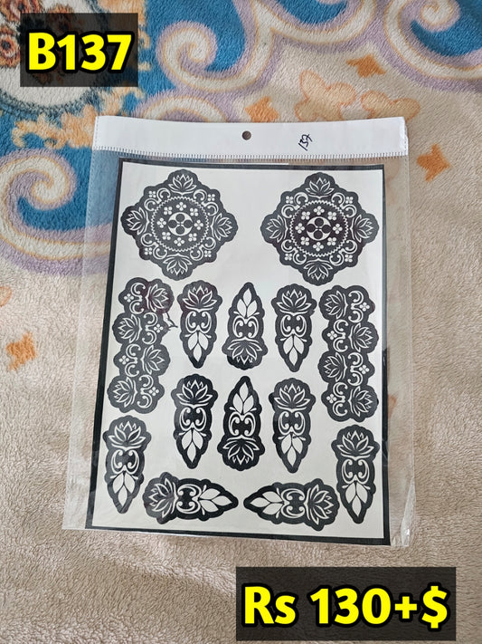 Semi Bridal B137 Mehindi Sticker (Only Sticker)