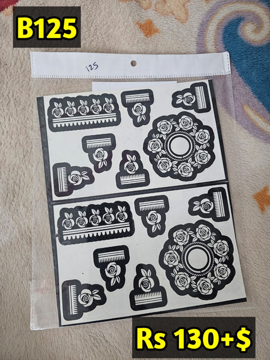 Semi Bridal B125 Mehindi Sticker (Only Sticker)