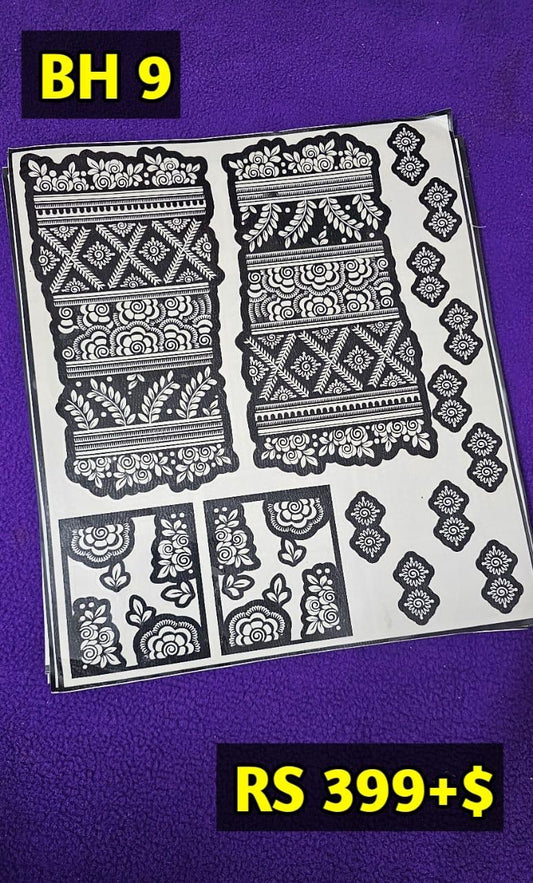 Bridal BH9 Mehindi Sticker (Only Sticker)